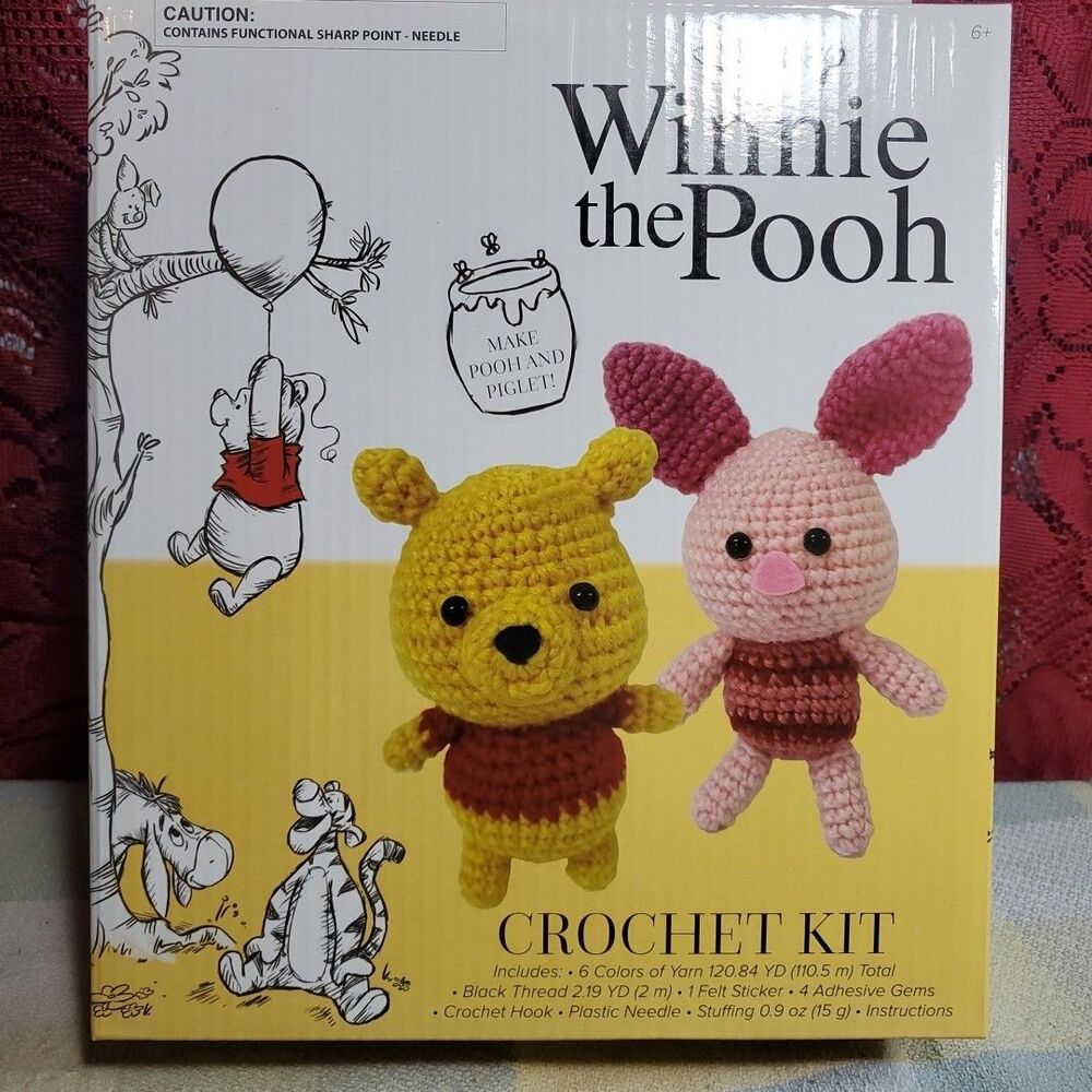 Disney Innovative Designs Winnie the Pooh & Piglet Crochet Kit New – Craft DIY